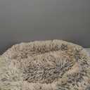 Best Friends by Sheri Original Calming Donut Dog and Cat Bed, Shag Faux Fur, Oyster, Medium (30x30) - Helps Provide Anxiety Relief for Pets