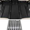 Car Accessories Fit for Toyota Sienna 2021 2022 2023 2024 2025 Interior Seat Rail Protection Strip Non-Slip Cover Trim (Brushed Black Style) Stainless Steel 8 PCS