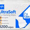 Medline Ultrasoft Dry Wipes, Soft Disposable Cleansing Cloths, 1200 Count, Dry Wipe Size is 7 x 13 Inches, Ideal for Sensitive Skin and Can Be Used as Washcloths