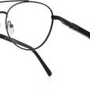 Classic Aviator Reading Glasses for Men Women Light Blocking Computer Readers Spring Hinge Metal Frame Acetate Legs (Black)