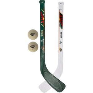Franklin Sports NHL Mini Hockey Stick Set - NHL Team Knee Hockey Stick and Ball Set - Two Player Stick Set - Great Toy for Kids