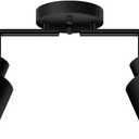 4-Light Led Track Lighting,Black Ceiling Lighting Fixtures,Wall Sconces Ceiling Spotlight with Foldable Light Arms for Kitchen, Closet, Bedroom,GU10 Socket, Bulbs Not Included