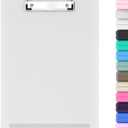 Hongri Clipboard with Storage, 8.5 x 11 Nursing Clip Board Foldable Storage for Nurses, Lawyers, Students, Classroom, Office, School, Size 13.4 x 9.4 X 0.9 in, Matte Clear