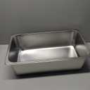 Kichwit Stainless Steel Cat Litter Box, Metal Litter Pan for Cat, Non Stick Smooth Surface, 21.1" L x 13.1" W x 6" H (Medium)