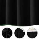 H HALSTON Black Shower Curtain Modern Neutral Bathroom Curtain, Water-Repellent Fabric, Machine Washable, 72x72 Inches, Elegant Spa-Inspired Design, Minimalist Home Decor