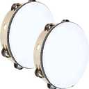 3 Pack Hand Held Tambourine (Wooden Tambourine (2 Pack)