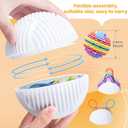 2 x Sensory Activity Ball,Sensory Activity Board 3D DIY Upgrade,Fidget Toy for Calming, Stress, Anxiety, ADHD & Autism,Kids 3+ & Adults,with 16 Strings (White)