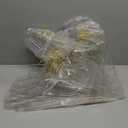 VSV stoage Clear Clothes Hangers 16", 40 Pack Plastic Coat Hanger for Adult Closet, Bling Thin Hangers with Swivel Gold Hook, Notched Shoulders Perchas - Clothing Rack for Bridesmaid Dresses