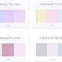 Monolike Color Palette Sticky Grid 300 B Set 4p - Self-Adhesive Memo Pad 30 Sheets