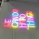 WE CAN DO HARD THINGS Neon Sign Neon LightsLed Signs for Bedroom Wall, Bar Sign, Library, Western Home Decor,Christmas Birthday Party Gift With Dimmable Switch (13.4 x 10.6 inch) (Multicolor)