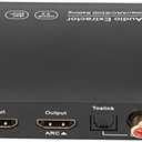 HDR Audio Extractor, 4K HD Bluetooth Transmitter for TV PC, Supports HDMI 2.0 Optical/L R Output, ARC/TVC/ADV 3 Sound Modes