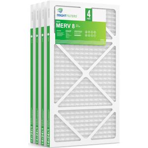 TRIGHTFILTERS 14x24x1 Air Filter 4 Pack, MERV 8 Pleated Dust Defense Air Filters Replacement Air Conditioner HVAC AC Furnace Filter, Durable and Lightweight