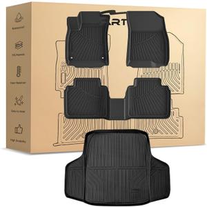 CARTIST Floor Mats for Honda Accord 2023-2026 2027(Gasoline & Hybrid), All Weather Floor Mats & Cargo Liner for Accord Accessories, Heavy Duty, Anti-Slip