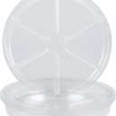 Plant Saucer 12PCS Clear Plastic Flower Plant Pot Saucer Plant Trays for Indoors Outdoors (10")