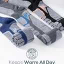 Merino Wool Ski Socks for Men, Women & Youth - Over-the-Calf Full Cushion Thermal Snowboard Socks, Winter Performance (Black, XL)