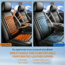 Fit Acadia Seat Covers for GMC Acadia 2007-2026(Only 5-Seat Version) - Full Set Premium Leather, Waterproof, All-Weather, Airbag Compatible, Anti-Slip, Car Seat Protectors(Black)