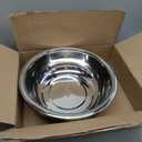 2 Pack Large Mixing Bowl Oversized All Purpose 304 Stainless Steel Polished Mirror Flat Base Metal Bowl for Home or Commercial Prepping Baking Mixing Marinating(13 Qt)