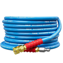 POHIR 25ft Pressure Washer Hose 3/8" 4800 PSI, No Marking Kink Free Hose with Quick Connect Ends and Adapters for Hot & Cold Water up to 248°F, Steel Wire Braided Hose for Power Washing