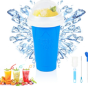 Slushie Maker Cup - Quick Frozen Magic Cup, Portable Double Layers Cool Slushee Maker For MilkShake, Juice, Ice Cream Make & More, Super Fun and Cool Stuff Gift For Kids, Friends & Family - Blue