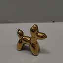 Notakia Cute Ceramics Balloon Dog Statue Crafts Gold Living Room Desktop Decorations, Handmade Modern Small Ceramic Animal Statue Ornament Gold Home Decor Accents