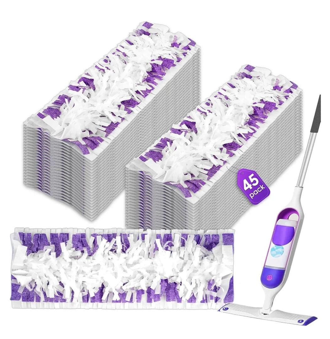 (45 Pack) PowerMop Replacement Power Mop Pads for Swiffer PowerMop, Disposable PowerMop Mopping Pad Refills Compatible with Swiffer PowerMop, Multi-Surface Mop Pad Refills for Floor Cleaning