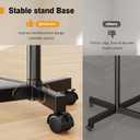 Hemudu Mobile TV Stand for 23-60 Inch LCD LED Flat/Curved Screen TVs, TV Cart Holds up to 77Lbs, Rolling TV Stand with Tilt and Height Adjustable, Pole TV Floor Stand with Wheels Max VESA 400x400mm