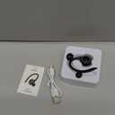 Bluetooth 5.2 Headset, Single Ear Earpiece Earphone with Mic, Hook, Noise Cancelling Headset for Business, Trucker, Driver, Wireless Bone Conduction Headphone with Ear Caps (S/M/L) for iPhone Android