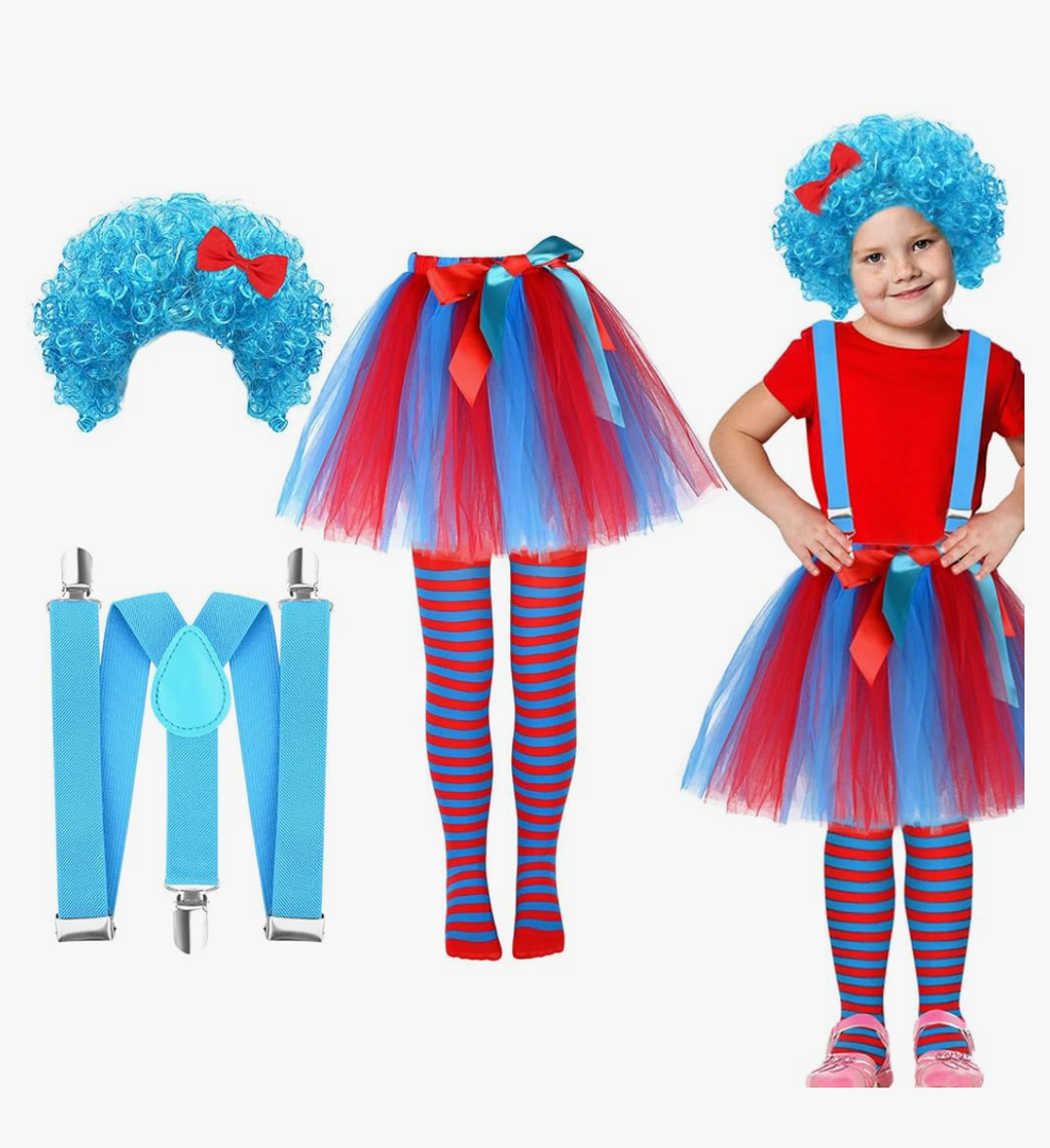 Kavoc Girls Costume Blue Tutu Set Thing Costume for World Book Day Dress Up, L
