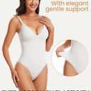Bodysuits for Women, Tummy Control Full Body Shapewear, Seamless Deep V Neck Thong Body Suit