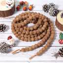 Christmas Garland 9 Feet Velvet Christmas Garland Xmas Vintage Holiday Bead Garland for Tree Mantel Fireplace Decorations (Brown)