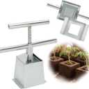 4" Soil Blocker, Seed Handheld Block Maker, Soil Blocking Tool for Seed Starting in Greenhouse, Garden, and Farm Use