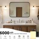 iThird Wall Sconce Battery Operated, 6000mAh Rechargeable Wall Lights with Touch Control and Remote Control, Wireless Wall Lamps for Bedroom, Black Sconces Wall Decor for Living Room Hallway