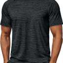 MAGCOMSEN Men's Shirts Short Sleeve Moisture Wicking Athletic Workout Running T-Shirts Cooling Soft Dry Fit Tshirts Black XL