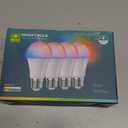 Smart Light Bulbs, WiFi & Bluetooth 5.0, Work with Alexa Google Assistant, App Control, Color Changing LED Bulb,E26 800LM Dimmable RGB Lights, Smart Home Lighting, Dimmable, 4Pack with Remote