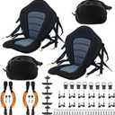 HLOGREE Kayak Seats - 1/2 Pck, Thicken Padded Seat Cushion with Back Support, Canoe & Ocean Sup Compatible
