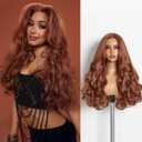 GORGIUS Copper Red Loose Wave Lace Front Wig Glueless Synthetic Wig