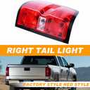 Tail Light Assembly Compatible With 2016-2019 Chevy Silverado 1500 2500 HD GMC Sierra 3500 HD Right Passenger Side Taillight Brake Lamp with Bulb Halogen Type