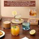 Kyraton Old Fashioned Whiskey Glasses Set of 6, PET Clear Plastic 11.5oz Heavy Duty Unbreakable Water Glasses Cup Tumbler Glassware for Beer, Juice, Milk, Scotch, Liquor Vodka, Bourbon, Cocktail