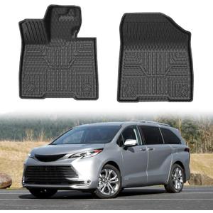 Mixsuper Liner Floor Mats Compatible with Toyota Sienna Platinum Hybrid 7 and 8 Seater 2021-2025 2026, All Weather Floor Liners Durable 1st Row Set Black Mixsuper Liner Floor Mats Compatible with Toyota Sienna Platinum Hybrid 7 and 8 Seater 2021-2025 2026, All Weather Floor Liners Durable 1st Row Set Black