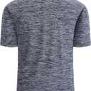 Alex Vando Mens Golf Shirt Moisture Wicking Quick-Dry Short Sleeve Casual Polo Shirts for Men (Blue)