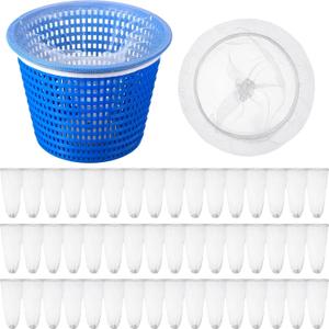 100 Pcs Pool Skimmer Socks Pool Filter Socks Pool Socks for Skimmer Basket Inground or Above Ground Pools, Cleaning Debris and Leaves