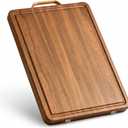 Wood Cutting Board for Kitchen, Thick Heavy Duty Wooden Chopping Block with Juice Groove, Solid Hardwood Carving Board for Meat & Cheese, Perfect for Charcuterie 17.7"*11.8"*0.98"