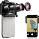 Evil eye 2 in 1 Phone Camera Lens Kit, 6X Telephoto Lens & 150mm Macro Lens with Universal Lens Clip, Phone Lens Attachment for iPhone and Andriod