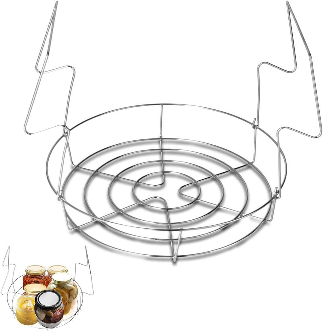 Canning Rack, Steamer Rack Stainless Steel Canning Rack Water Bath Canner Rack with Handles Wire Canner Rack Water Bath Canner Rack for Mason Jars