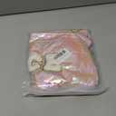 Hiroyuki Iridescent Makeup Bag, 14 inches Cosmetic Bag, Large Capacity Travel-Friendly Pouch (Plain, Pink)