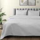 100% Organic Cotton Quilts Queen Size - Diamond Stitched Quilted Bedspreads - All Season Oversized Coverlet Set - GOTS Certified Bedding Set | 1 Quilt & 2 Pillow Shams, Full / Queen
