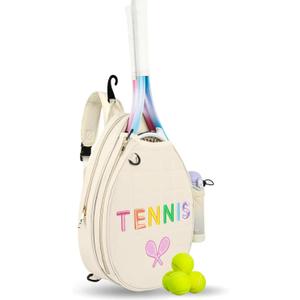 Tennis Bags for Women Girl, Tennis Sling Crossbody Backpack, Water Resistant Tennis Bag for Pickleball, Tennis, Racketball