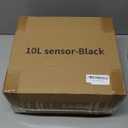 Yatmung Bathroom Can Automatic Touchless Modern Smart Bin - Narrow Waste Basket for Bedroom, Laundry Room, Office, Plastic - Motion Sensor Garbage Can with Lid - Black with Gold Edge