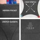 BUBBLELIME 29"/31"/33"/35"/37" 3 Styles Women's High Waist Bootcut Yoga Pants Basic/Side Pockets Tummy Control Workout Flared (L)