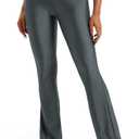 JOYSPELS Flare Yoga Pants for Women High Waisted Casual Pants with Back Pocket Lightweight Workout Bootcut Leggings for Gym, Casual, or Lounge Wear (Gray, M)